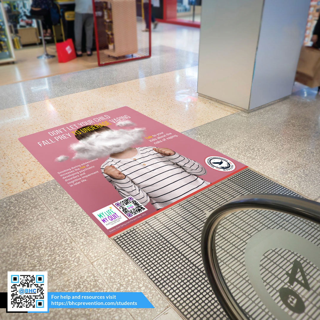 Vape Prevention Floor Decals